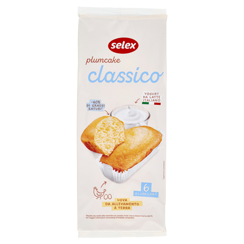 Plumcake Classico Selex preparato con Yogurt 6x33g